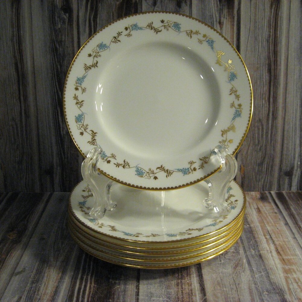 MINTON CHAMPAGNE BONE CHINA BREAD & BUTTER PLATES - 6